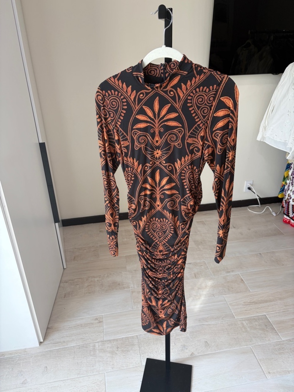 Black Cornely Ainika Jersey Midi Dress - Picture 6 of 8
